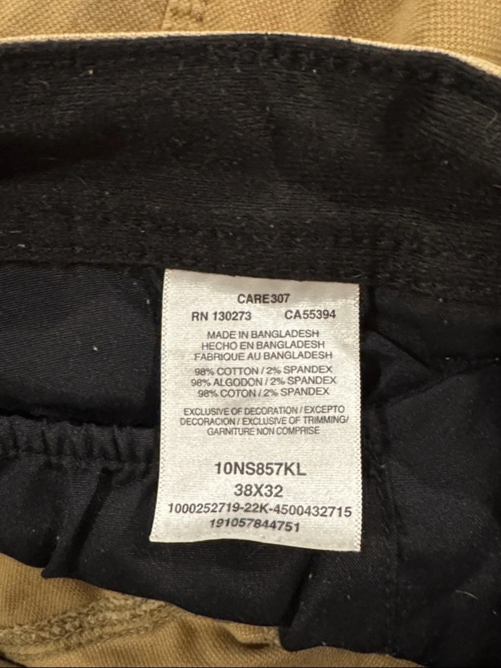 Wrangler Khaki Carpenter Chinos - Durable Men's Work Pants - Picture 9 of 10